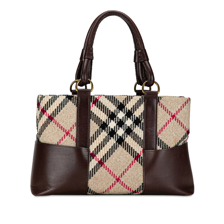 BURBERRY Wool Supernova Check Handbag