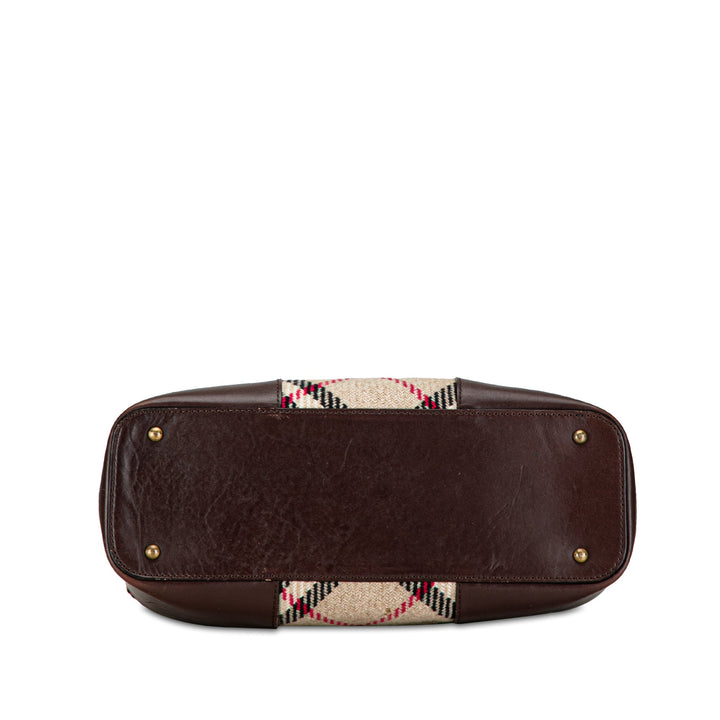BURBERRY Wool Supernova Check Handbag