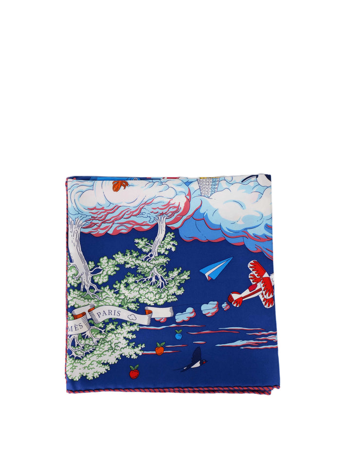 Hermes Blue 90x90cm Scarf.