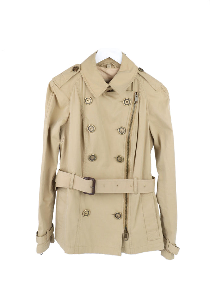 Burberry Short Tan Trench Coat.