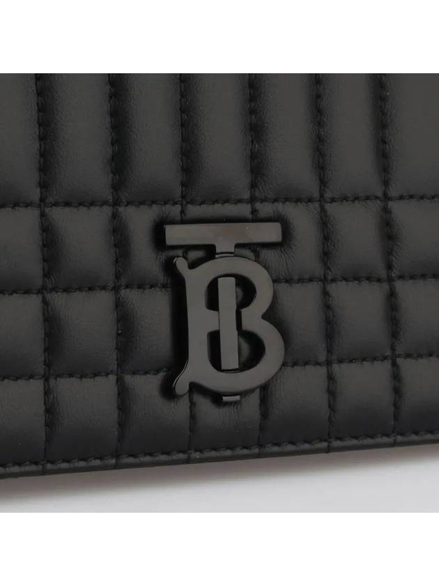 Burberry WoMen's Lola Detachable Strap Quilted Leather Long Wallet Black