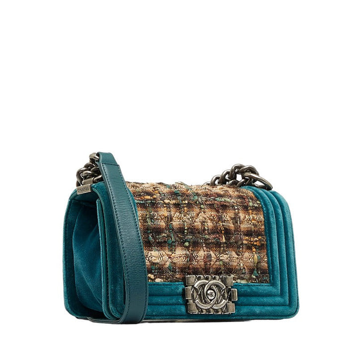 Top Quality Chanel Top Quality Chanel Shoulder Bag Canvas/Sweater/Leather Green Beaches Ladies and Gentlemen