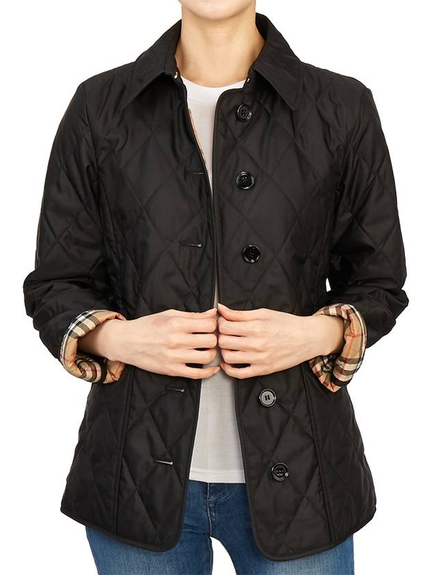 Burberry Diamond Quilted Thermoregulated Jacket Black