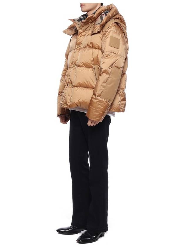 Burberry Detachable Sleeve Hooded Padding Beige