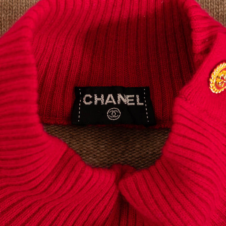 Top Quality Chanel Cocomark Buttons Violin Sweater Pink Multicolor Casimir Ladies CHANEL