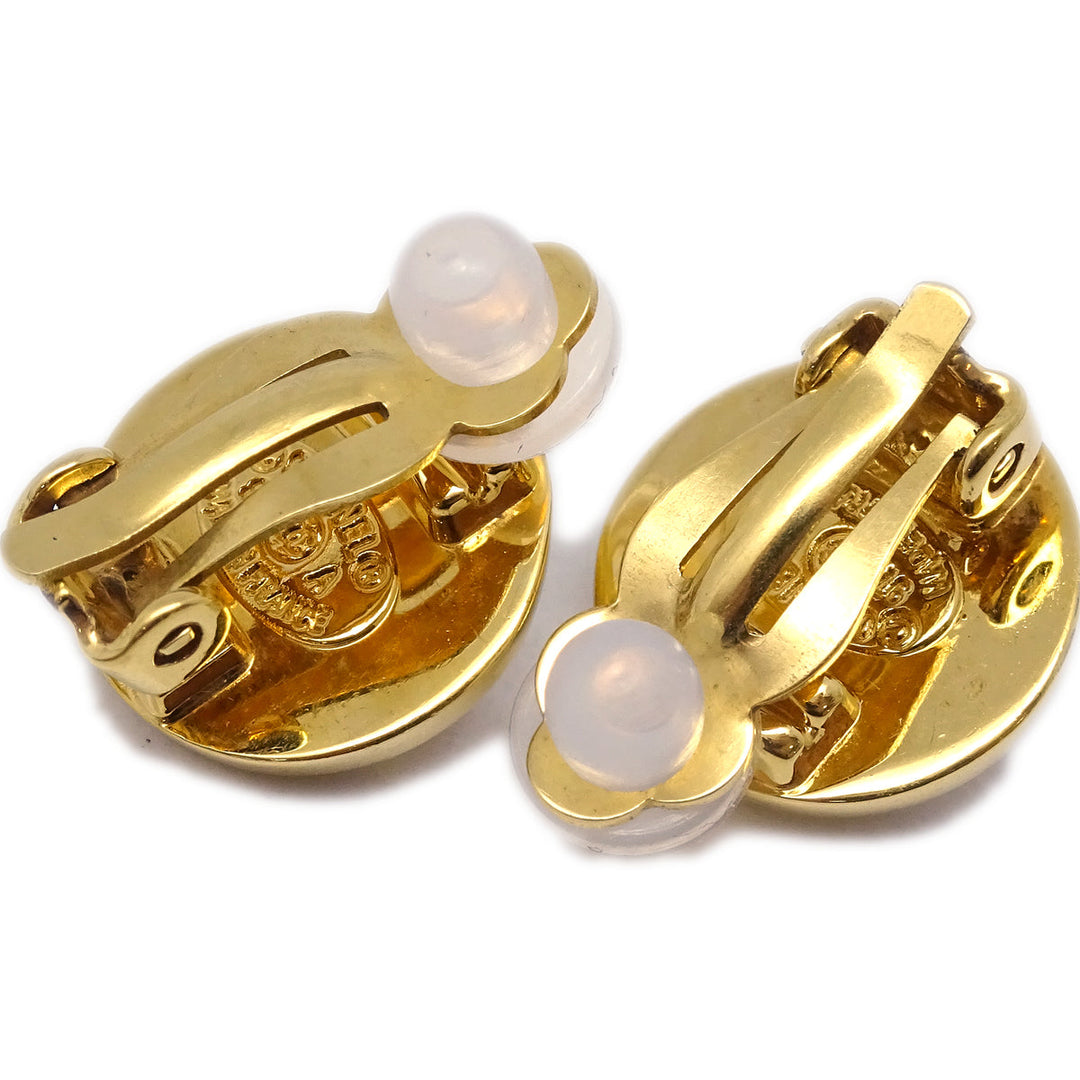 Top Quality Chanel Turnlock Earrings Clip-On Gold 97A