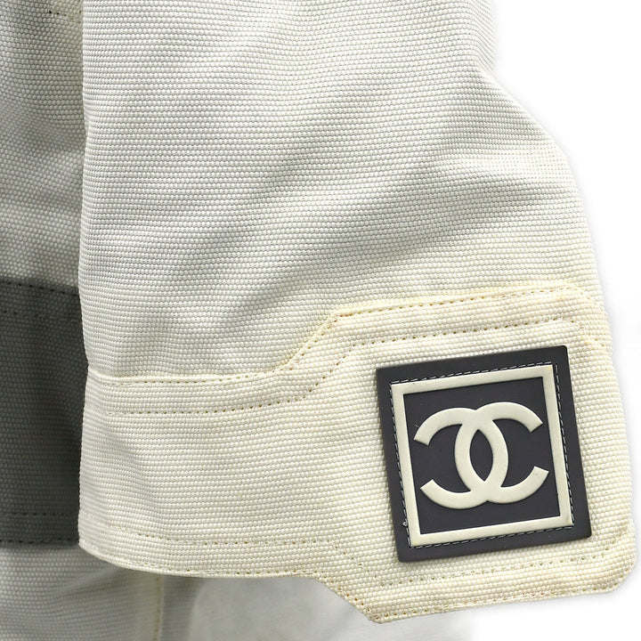Top Quality Chanel Spring 2001 Sport Line Zip Up Jacket Ivory #38