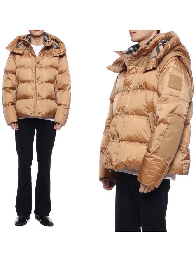 Burberry Detachable Sleeve Hooded Padding Beige