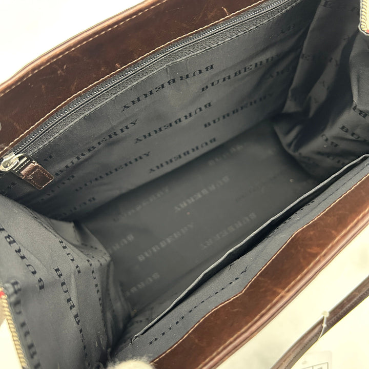 Burberry Leather Trimmed PVC Handle Bag - Neutrals Handle Bags, Handbags bb5517bb
