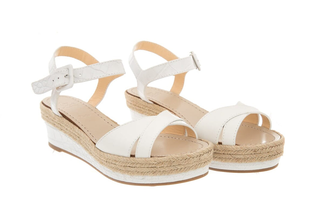 Christian Louboutin "Almerio 60" White Wedge SZ 38