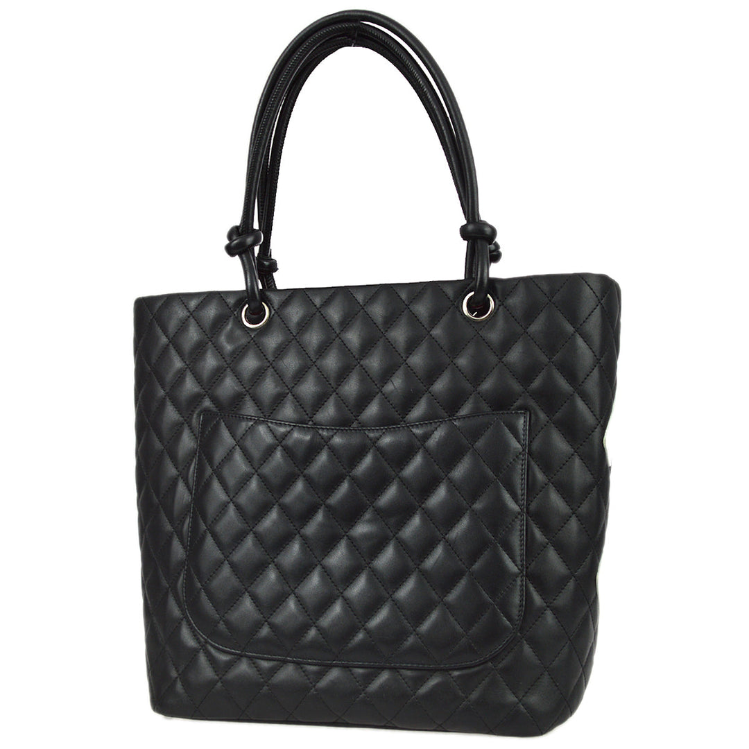 Top Quality Chanel 2004-2005 Black Calfskin Cambon Ligne Handbag