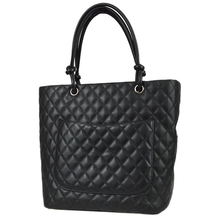 Top Quality Chanel 2004-2005 Black Calfskin Cambon Ligne Handbag