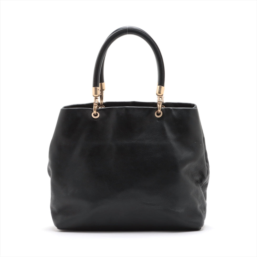 Top Quality Chanel Coco Caviar S Tote Bag Black Gold  8th