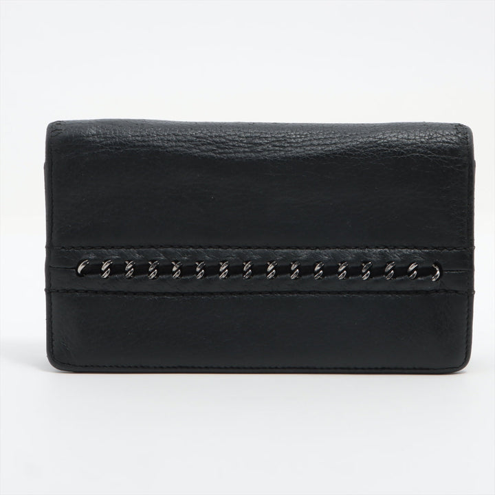 Top Quality Chanel Coco Leather Wallet Black Silver Gold   Race Up Race Up