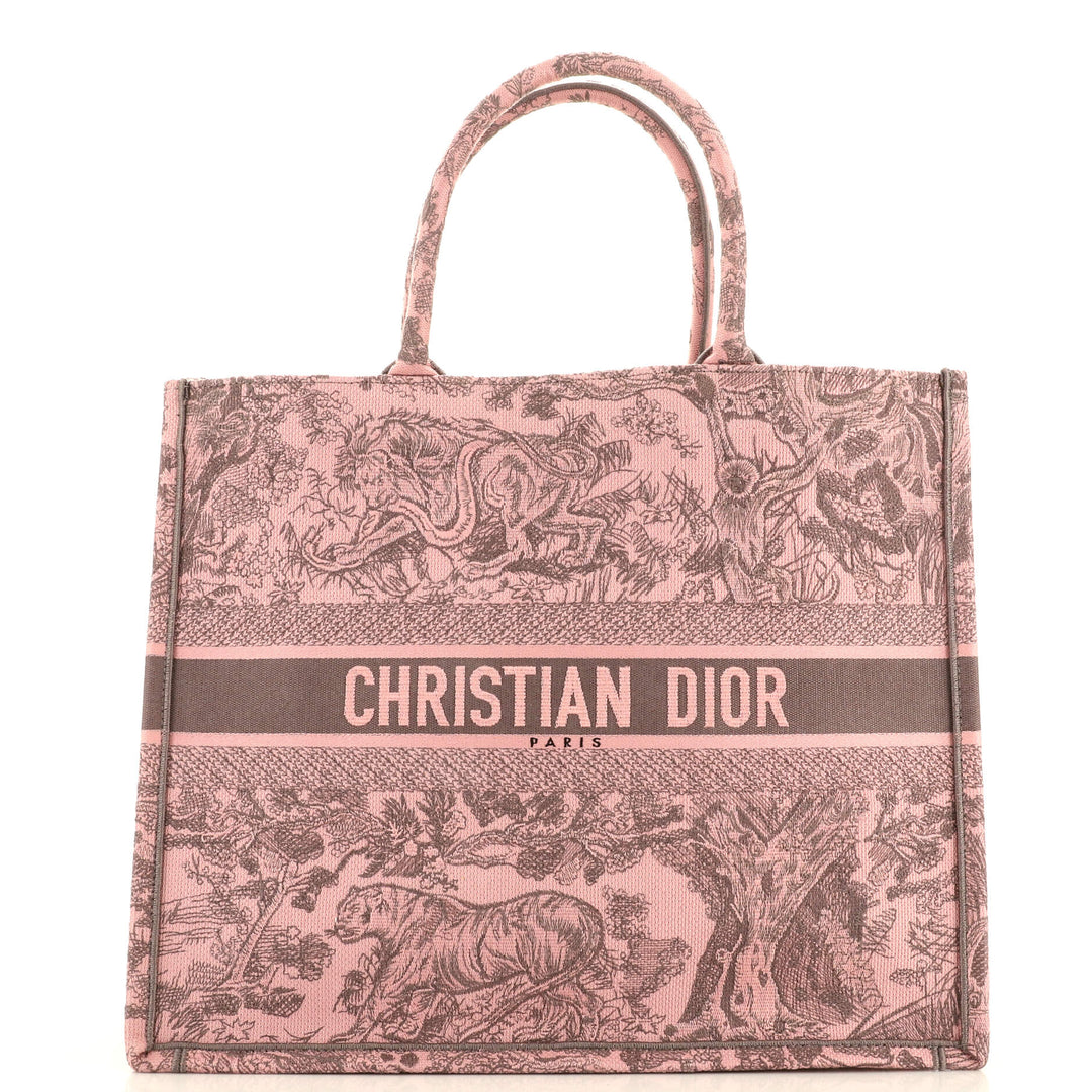 Top quality Dior Book Tote Embroidered Canvas Large