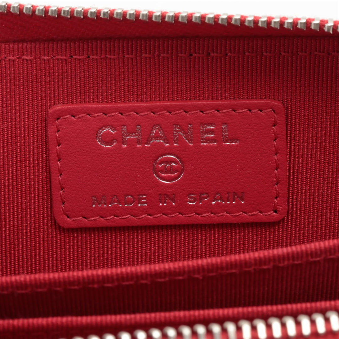 Top Quality Chanel Matrasse Caviar S Cardcase Pink Silver Gold  25th