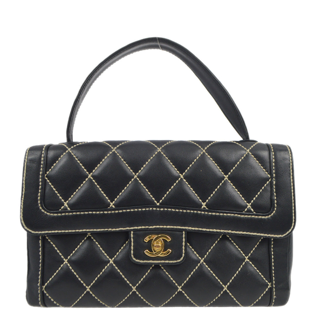 Top Quality Chanel 2004-2005 * Wild Stitch Handbag White Calfskin