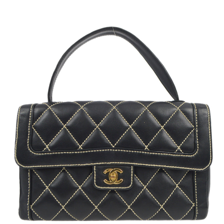 Top Quality Chanel 2004-2005 * Wild Stitch Handbag White Calfskin