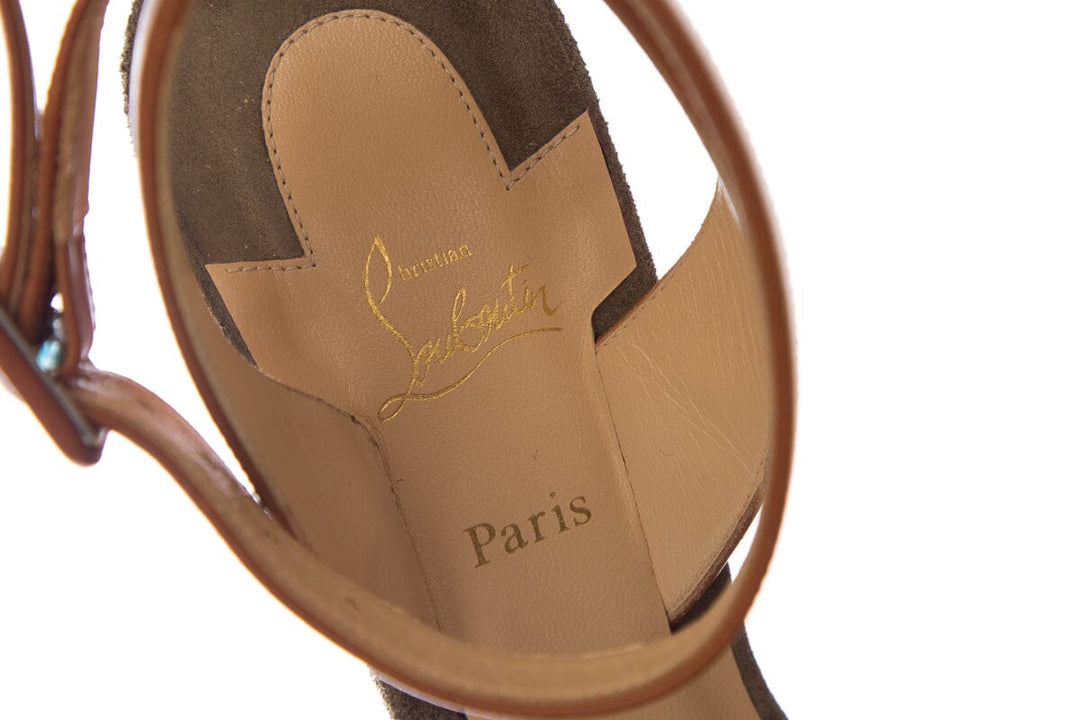 Christian Louboutin Green Multi Wedge SZ 37.5