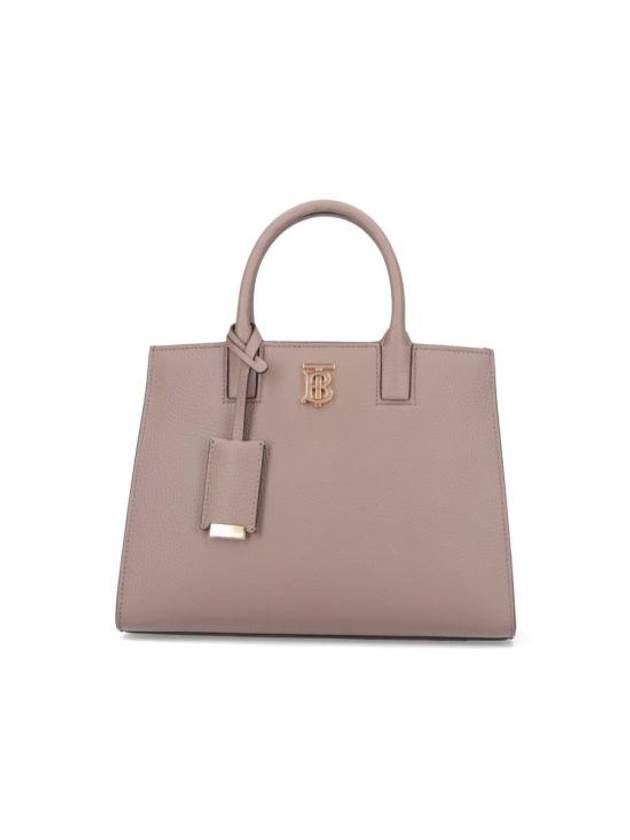 Burberry Mini Frances Tote Bag Light Saddle Brown