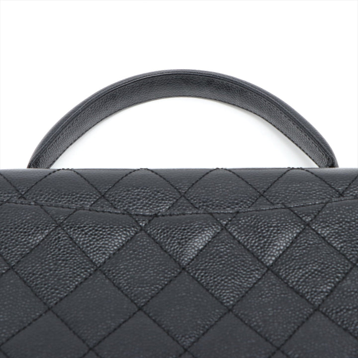 Top Quality Chanel Mattress Caviar S Handbag Black Silver Gold