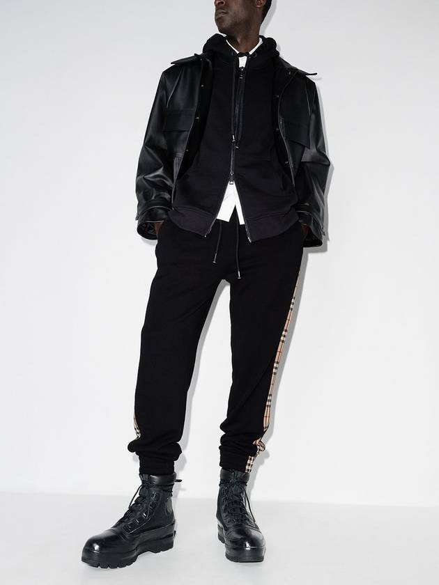 Burberry Men's Vintage Check Panel JoGGer Track Pants Black