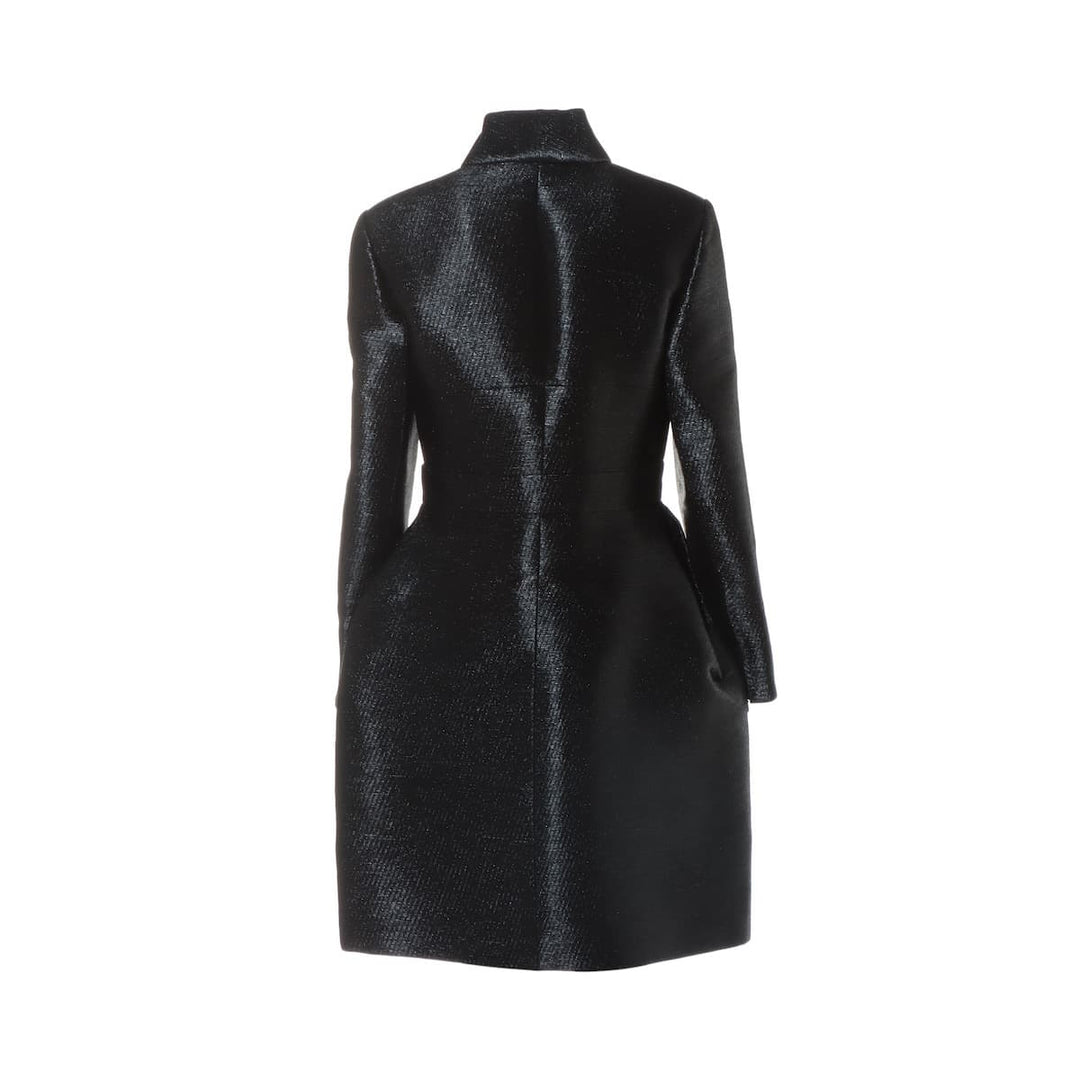 Top Quality Chanel Coco 10AW Cotton x Nylon Coat 38  Black Zip Up P38667 Runw Lock 15AW
