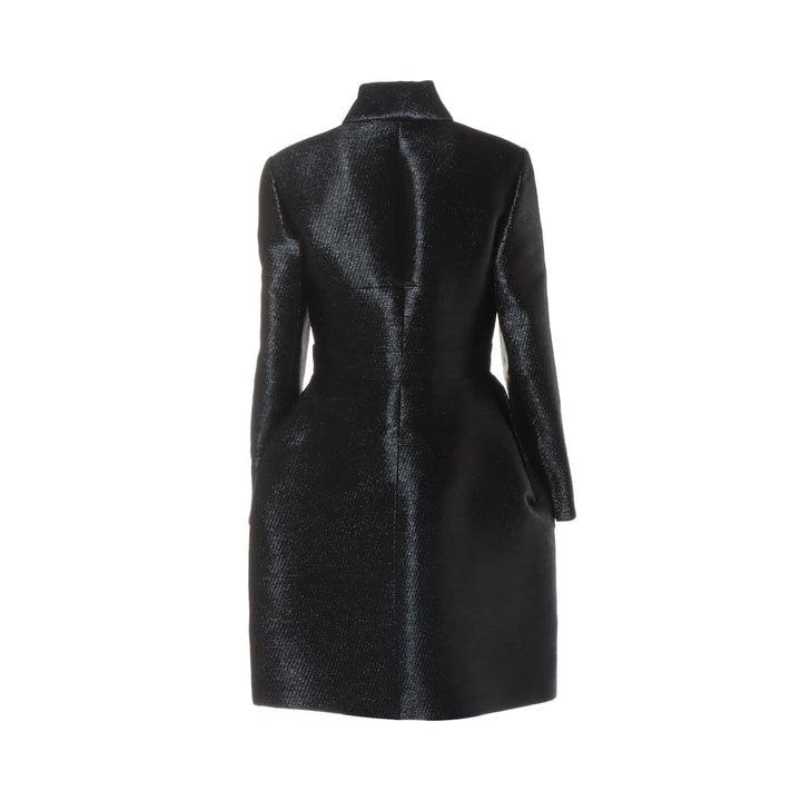 Top Quality Chanel Coco 10AW Cotton x Nylon Coat 38  Black Zip Up P38667 Runw Lock 15AW