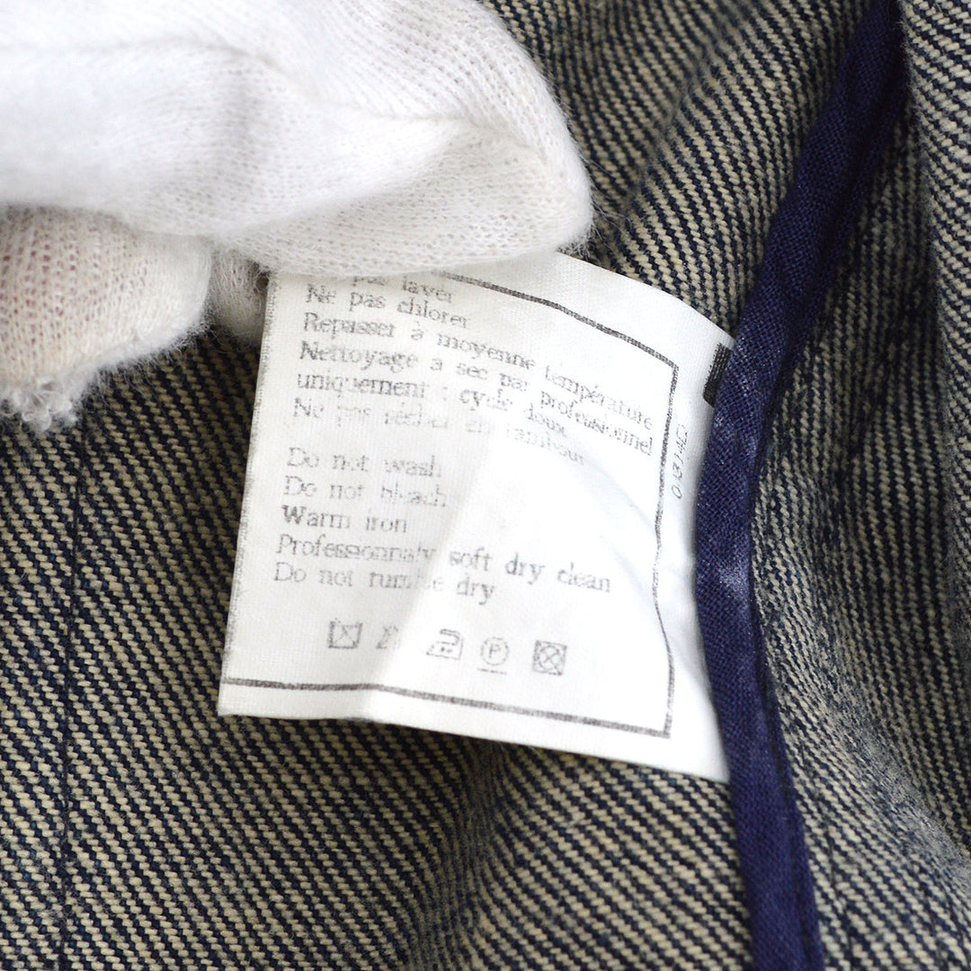 Top Quality Chanel Collarless Denim Jacket Indigo 96A #34
