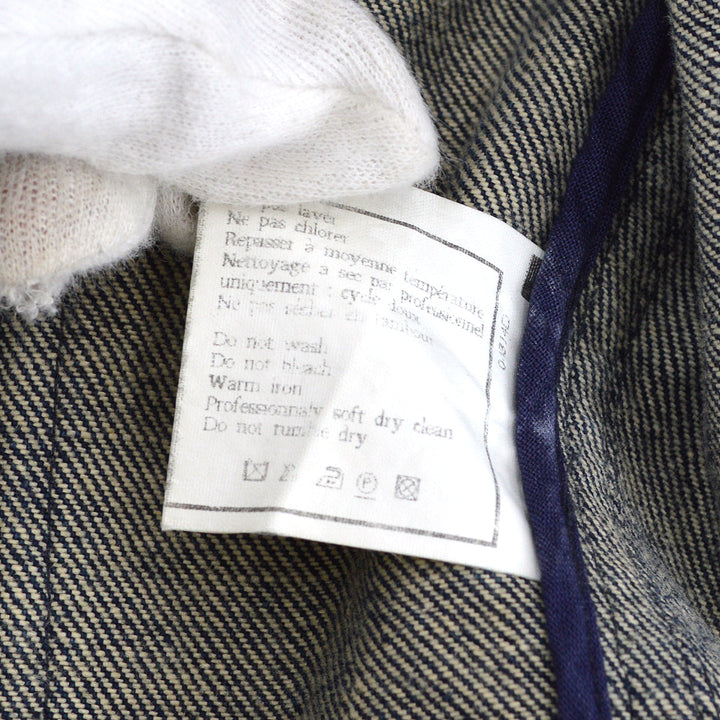 Top Quality Chanel Collarless Denim Jacket Indigo 96A #34