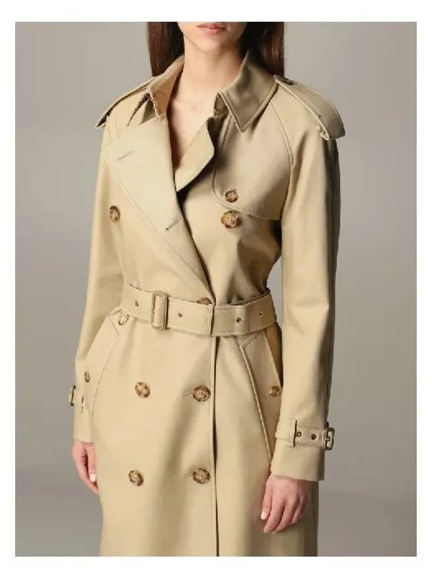 Burberry Gabardine Trench Coat Beige