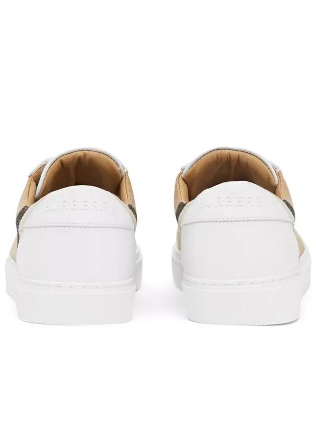 Burberry WoMen's House Check Leather Low Top Sneakers White