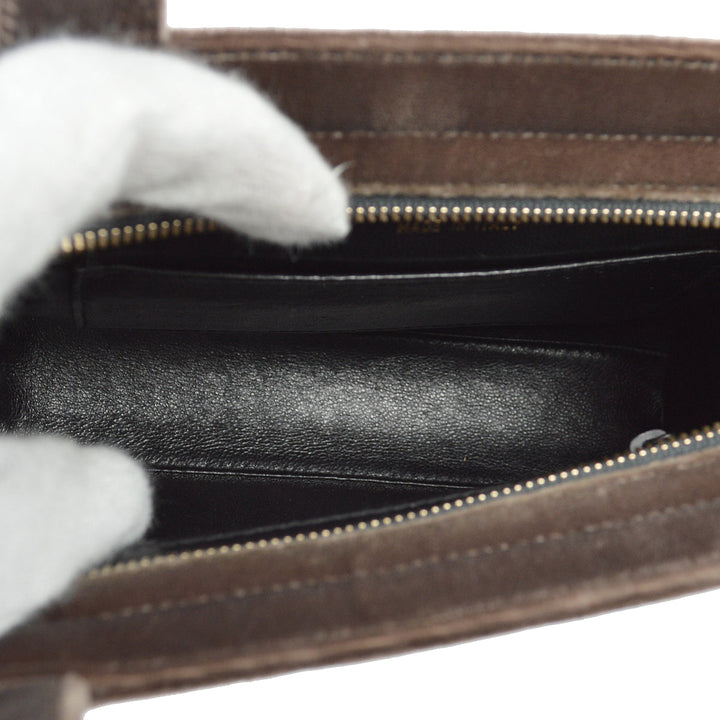 Top Quality Chanel Brown Velvet Handbag