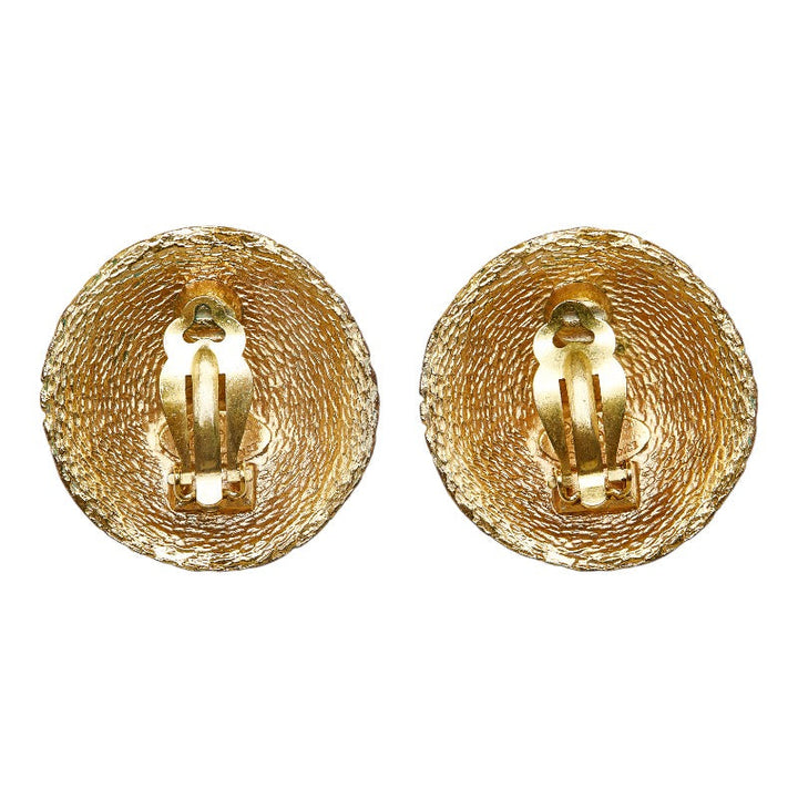 Top Quality Chanel Vintage Wrapped Decacoco Cocomark Rage Earring Gold  Ladies CHANEL