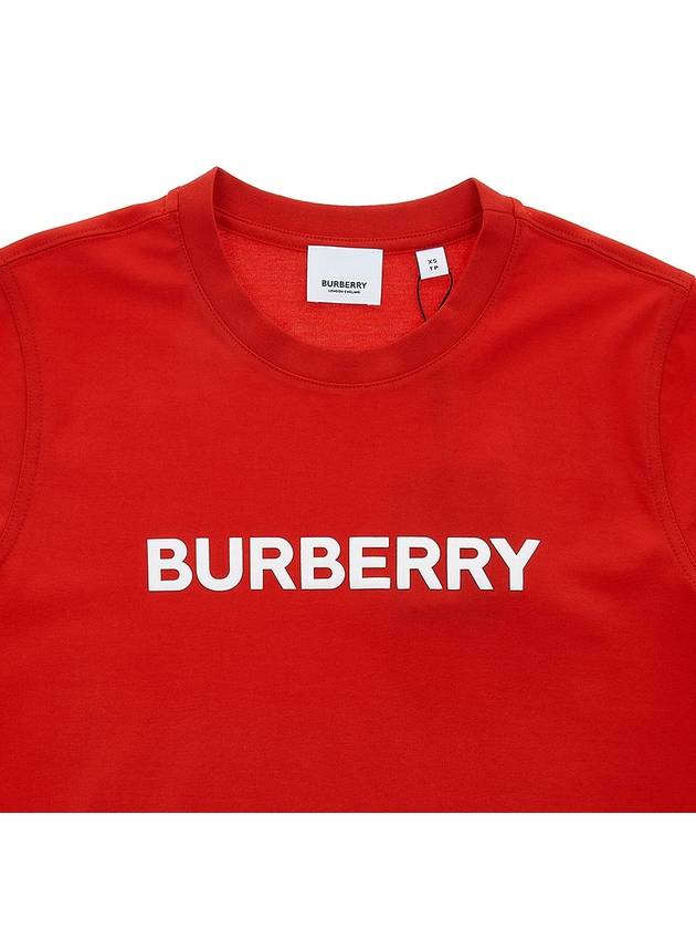 Burberry Logo Print Short Sleeve T-Shirt Red