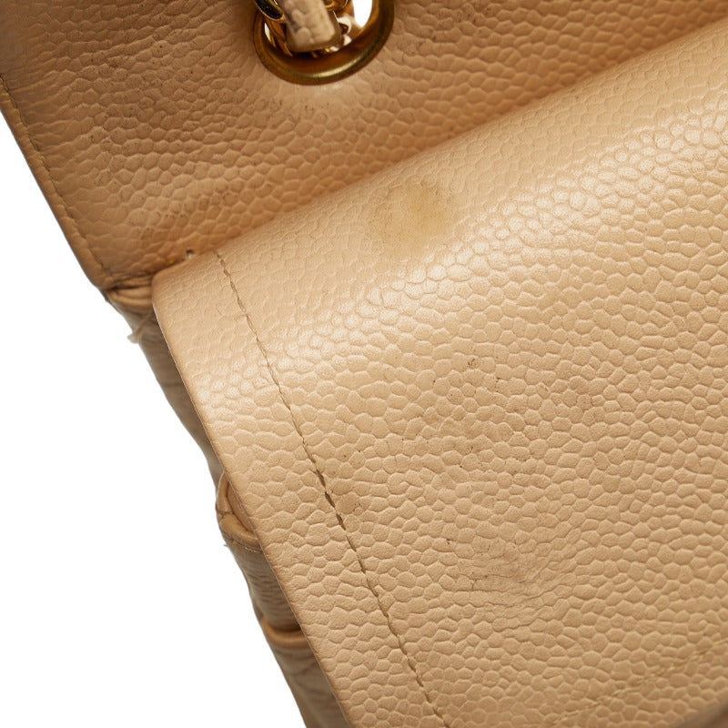 Top Quality Chanel Matrases 25 Double Flat Chain houlder Bag Beige Caviar S  Chanel
