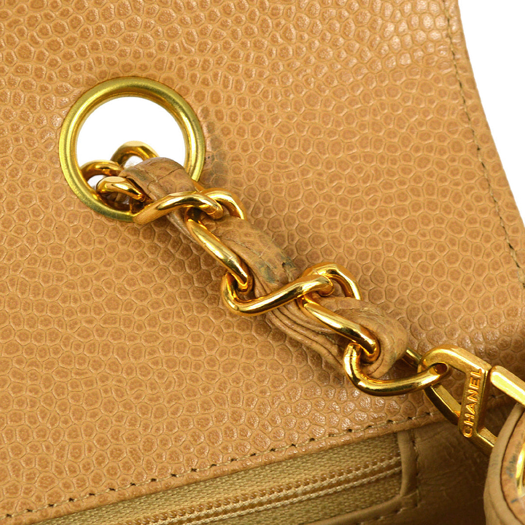 Top Quality Chanel Beige Caviar Small Diana Shoulder Bag