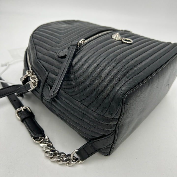 By the way leather backpack Top quality Fendi Black in Leather LA15428
