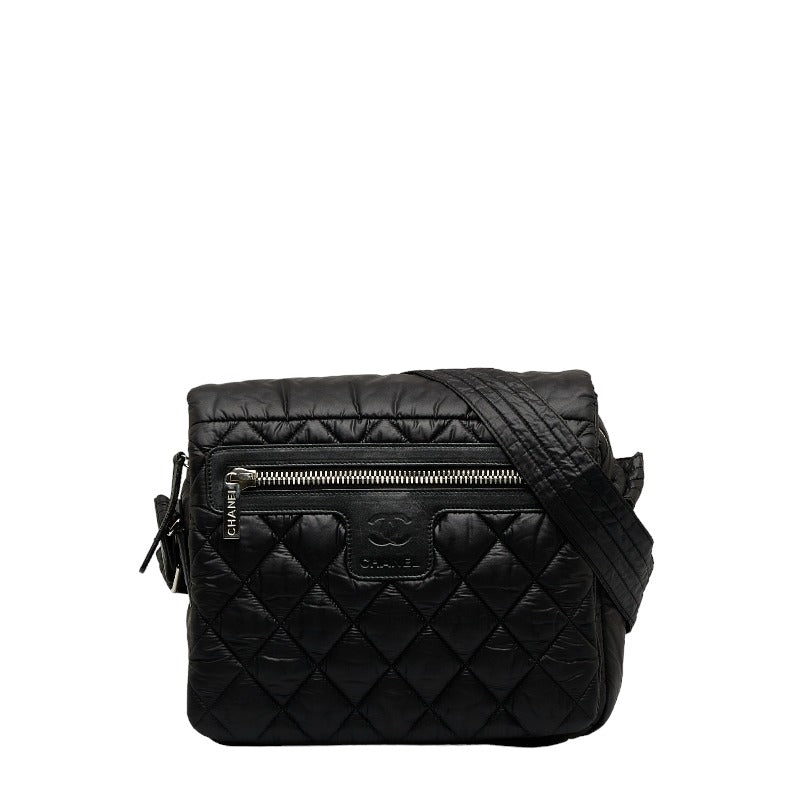 Top Quality Chanel Coconut Mattress Small Messenger Slipper Shoulder Bag A48616 Black Nylon Ladies CHANEL