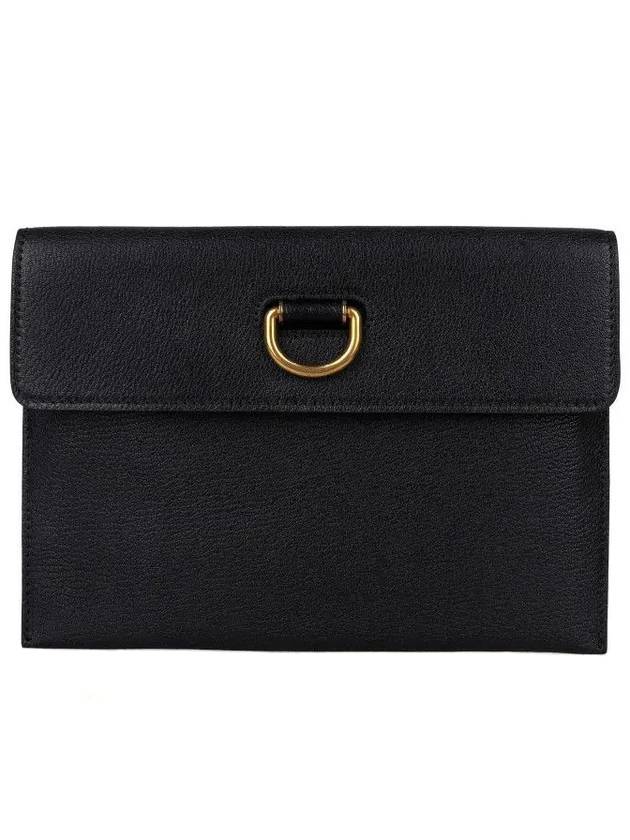 Burberry Two-Tone D-Ring Clutch Bag Black