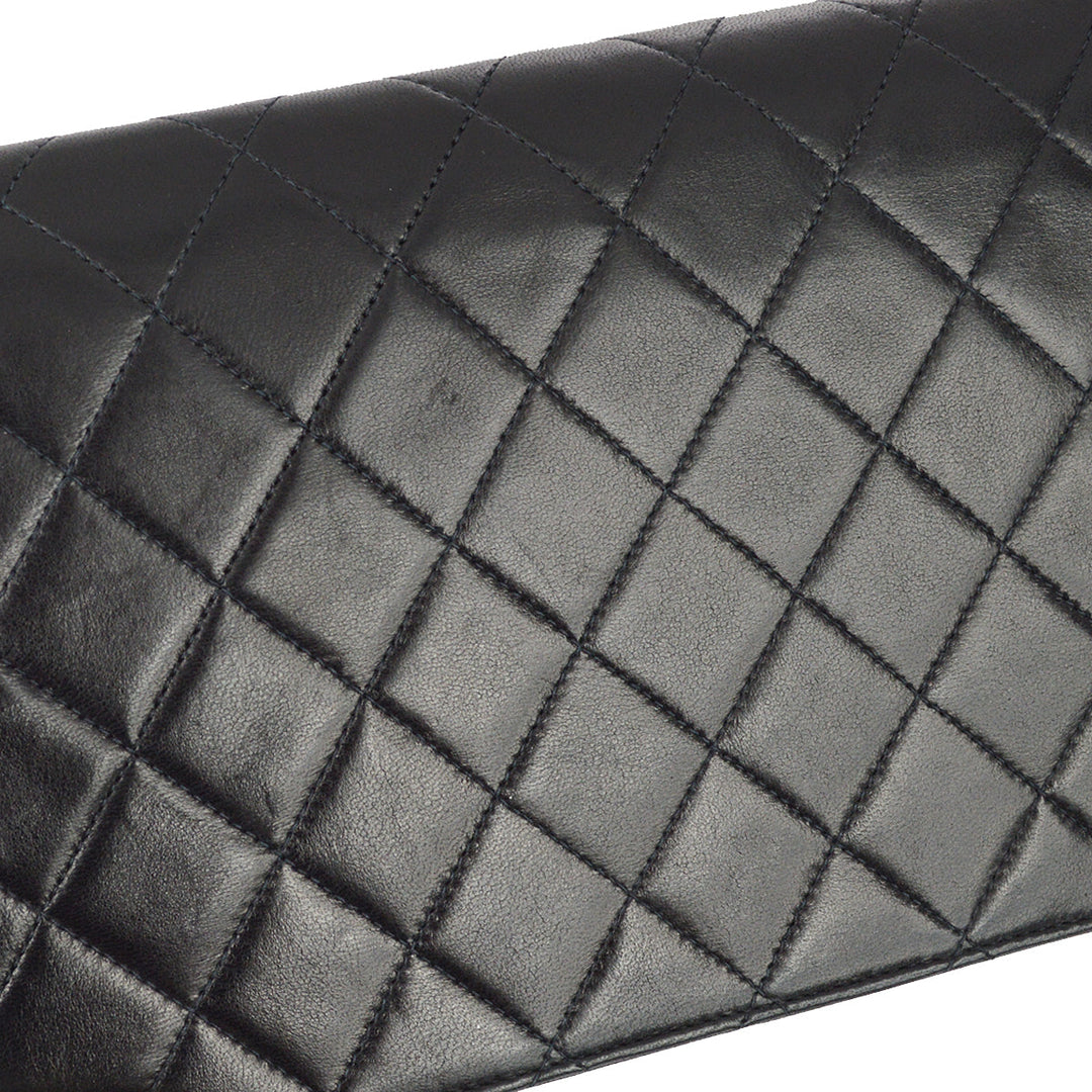 Top Quality Chanel 2000-2001 Black Lambskin Turnlock Small Full Flap Bag