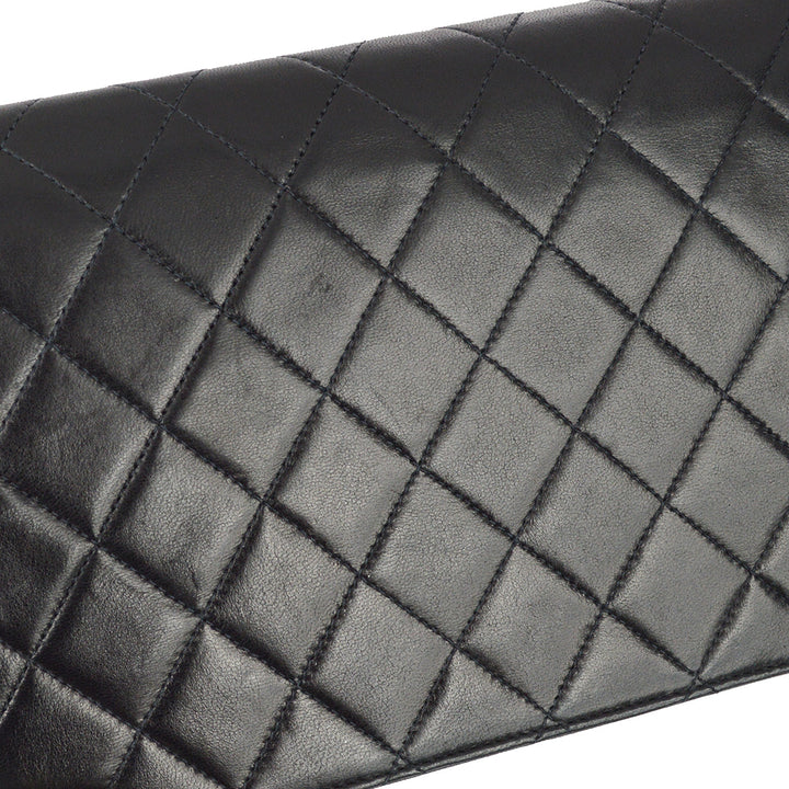 Top Quality Chanel 2000-2001 Black Lambskin Turnlock Small Full Flap Bag