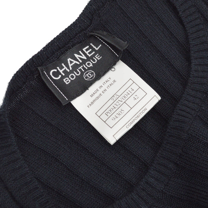 Top Quality Chanel Fall 1997 ribbed cashmere jumper