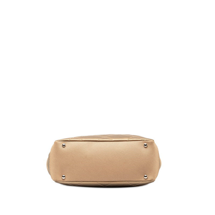 Top Quality Chanel COCOMARK PARIBIARITZ PM TOOT BAG A34208 G Beige Canvas Leather  CHANEL