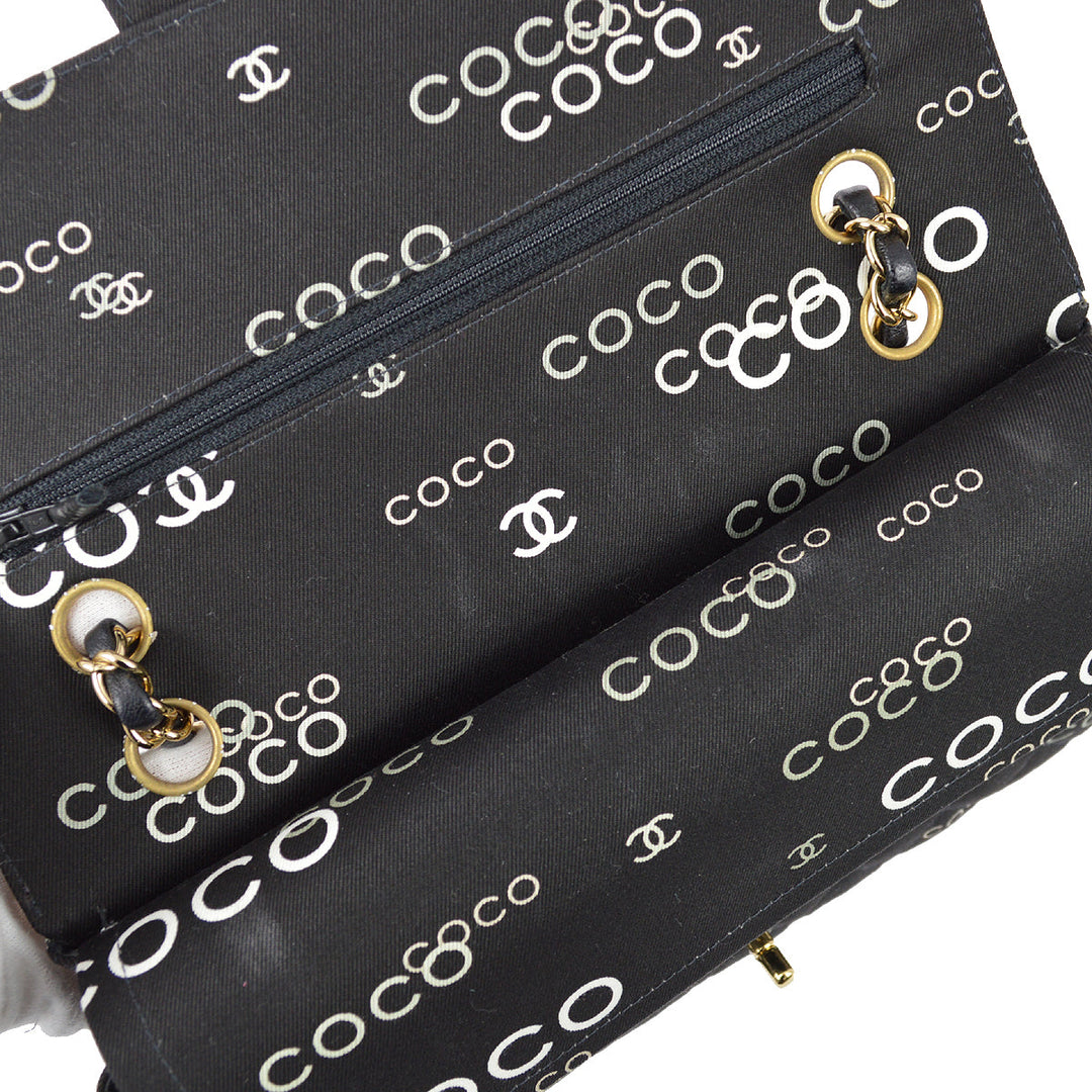 Top Quality Chanel Black Coco Classic Double Flap Medium Shoulder Bag