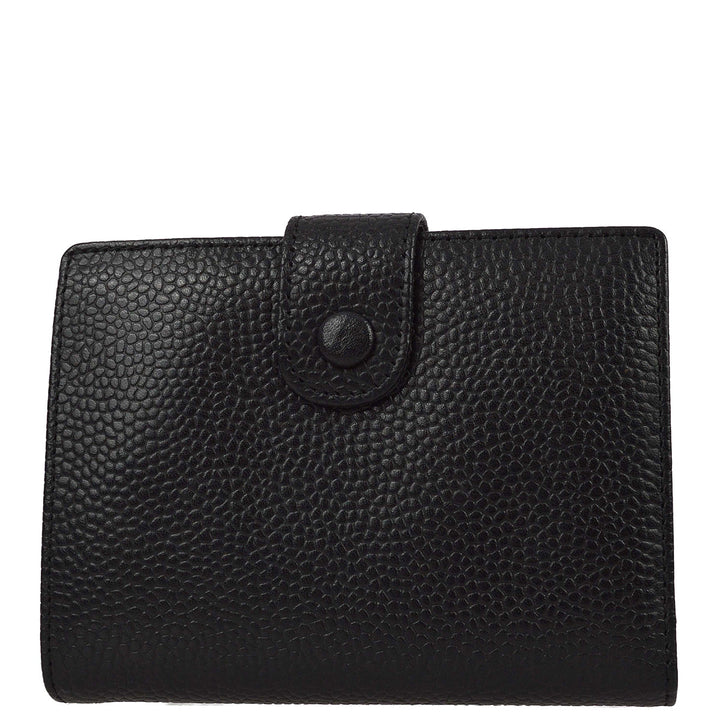Top Quality Chanel 1996-1997  Black Caviar Bifold Wallet Purse