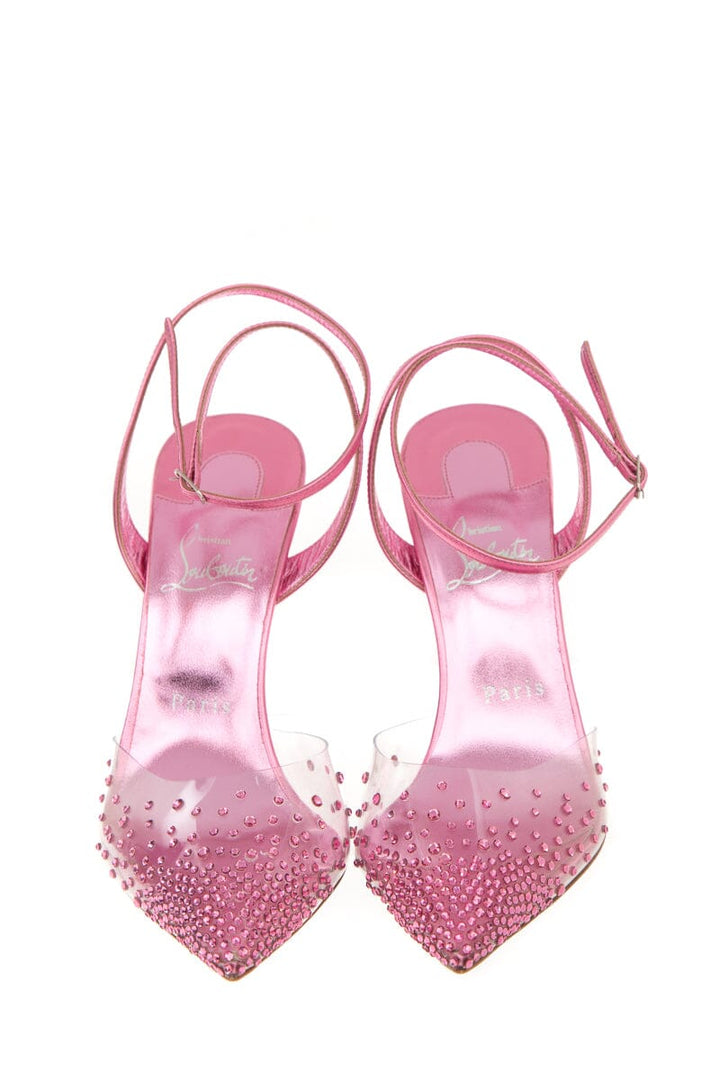Christian Louboutin Pink  PVC Detail Heels SZ 39