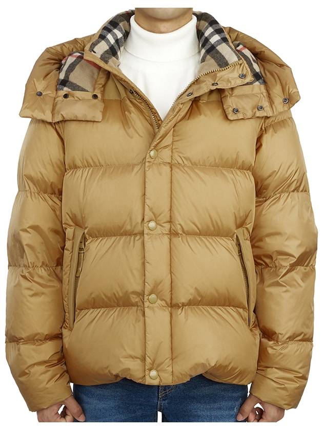 Burberry Detachable Sleeve Hooded Padding Beige