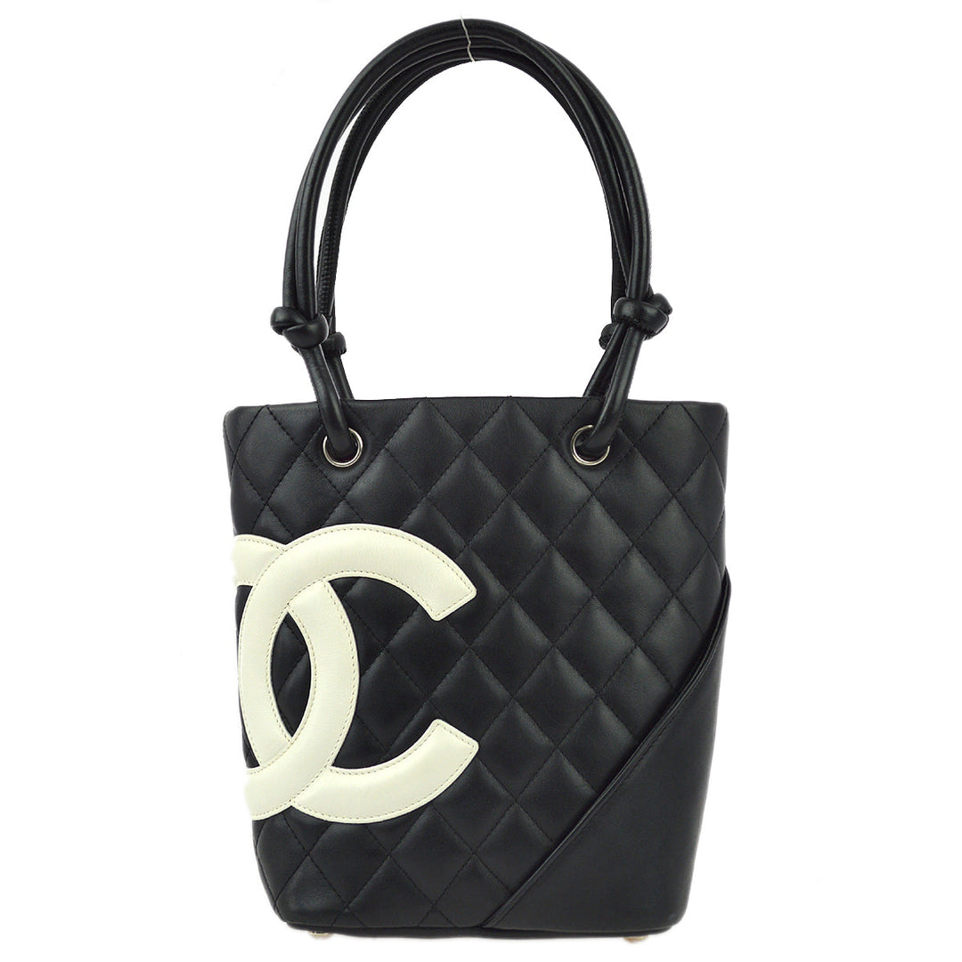 Top Quality Chanel Black Calfskin Cambon Ligne Tote Handbag