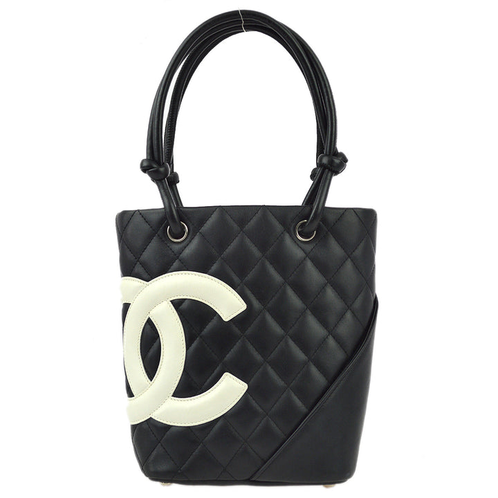 Top Quality Chanel Black Calfskin Cambon Ligne Tote Handbag